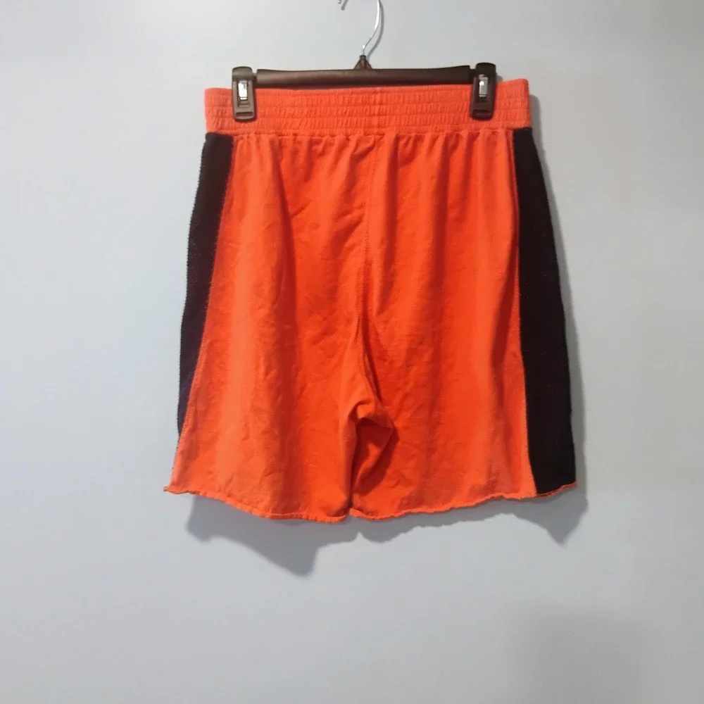 Everlast Gym Gear Mens Orange Black Mesh Side Athletic Boxing Shorts Large Y2K